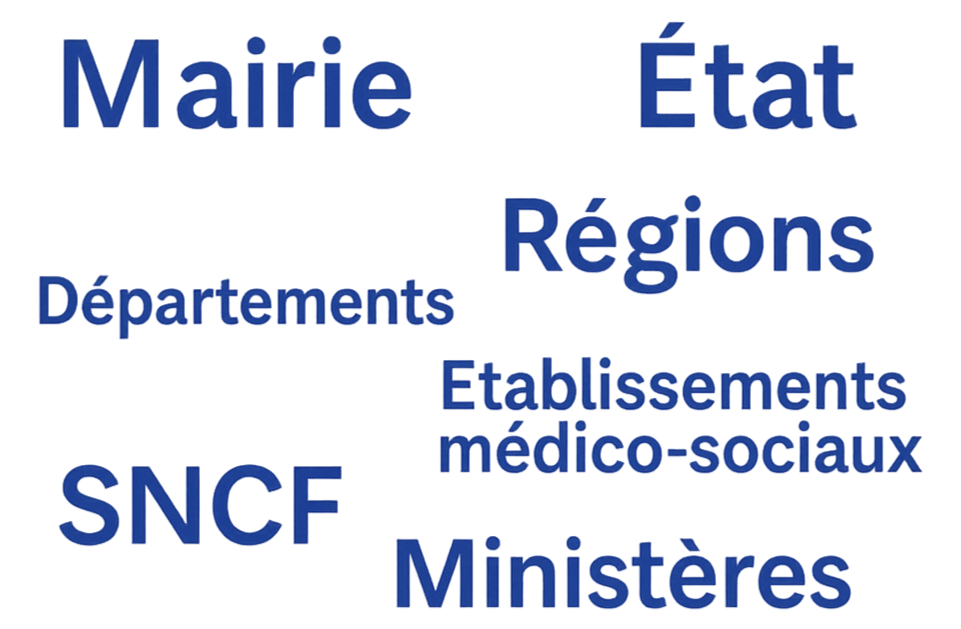 acheteurs publics mairie état régions départements